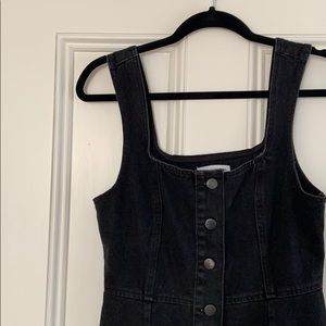 urban outfitters black denim dress